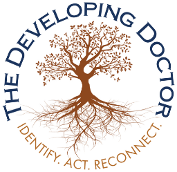 The Developing Doctor logo circle Identify Act Reconnect