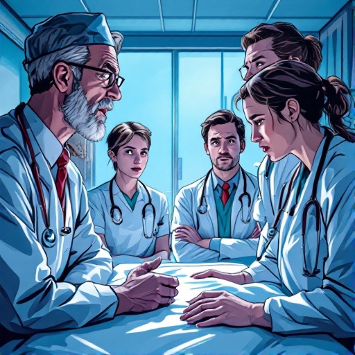 medical-teamwork_doctors-talking_communication-skills_coaching-doctors medical teamwork physician leadership communication skills physician coaching