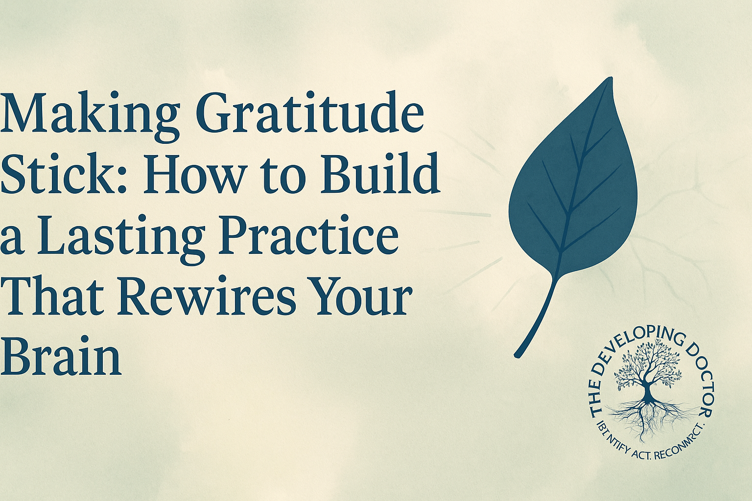 Making gratitude stick how to build a lasting gratitude gractice the developing doctor