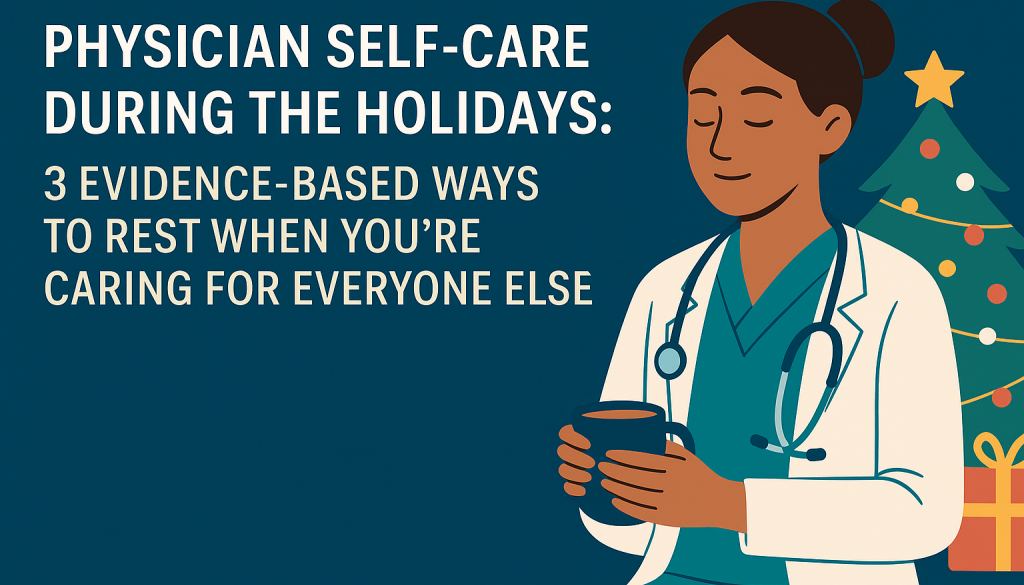 Physician self care during the holidays 3 evidence based ways