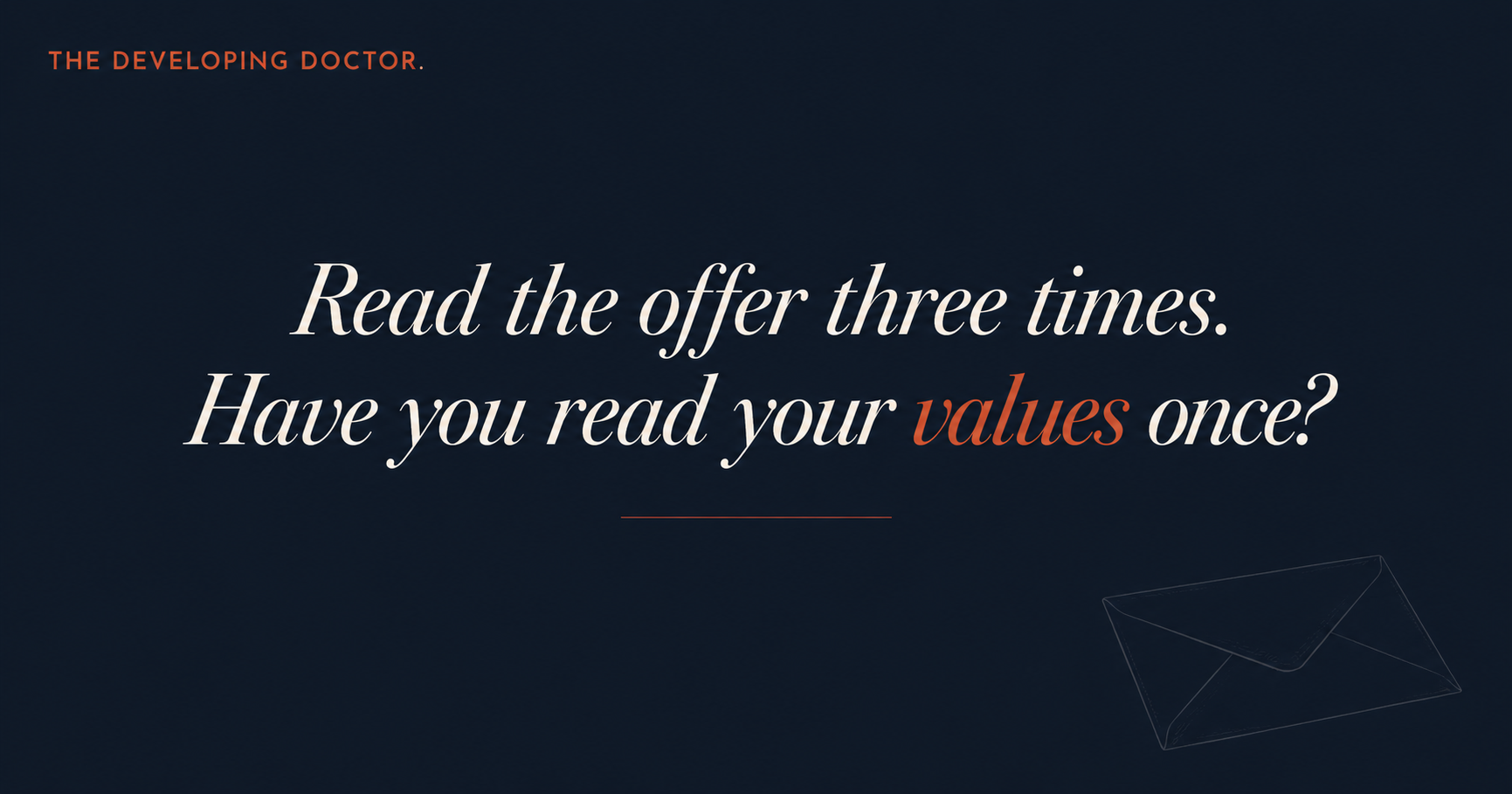 The Physician Values Audit: 20 Minutes That Beats a Year of Regret